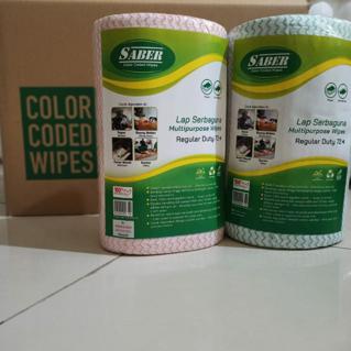 Kain Lap Saber Color Coded Regular Duty Roll 72 Shopee Indonesia