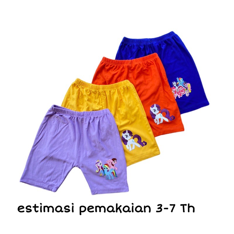 Celana Pendek Harian Anak Short Pants Dalaman Rok Strit Anak Perempuan Cewek TK SD ABG Little Pony