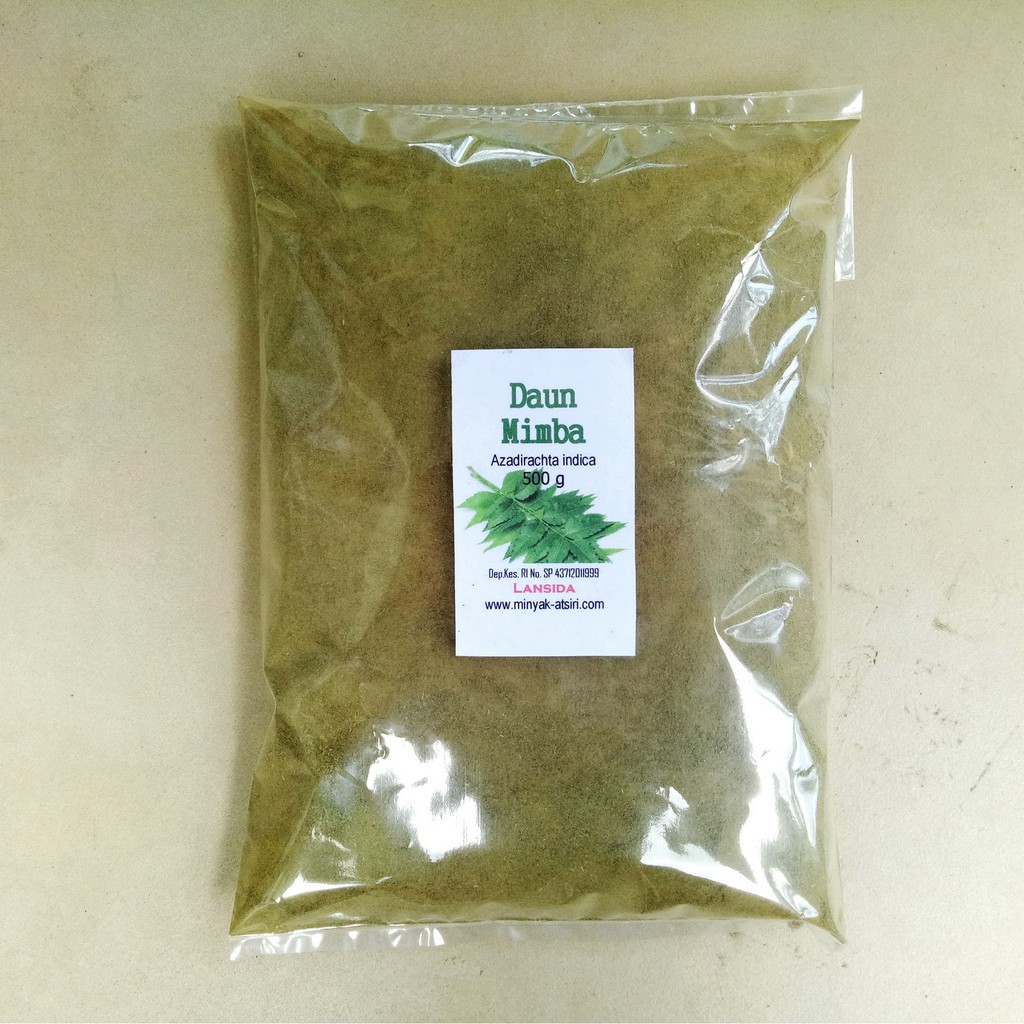 Serbuk Daun Mimba 500 g Simplisia Bubuk Nimba Murni Neem Leaves Powder