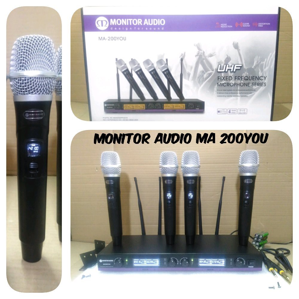 MIC WIRELESS MONITOR AUDIO MA 200YOU 4 HANDLE MA 200 YOUPEGANG