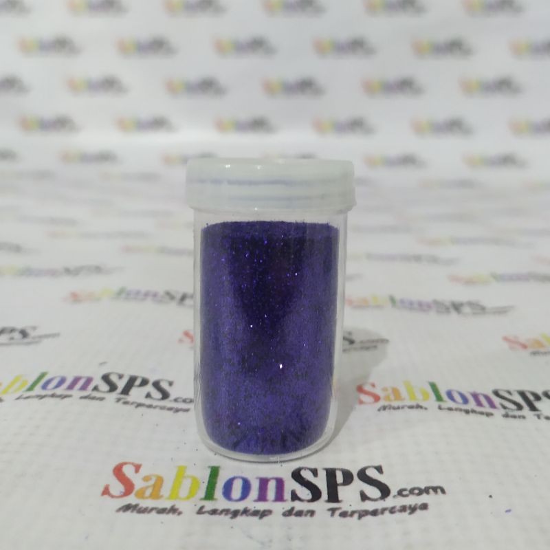 Bubuk Gliter Ungu / Violet Glitter Powder 10gr Cup Besar