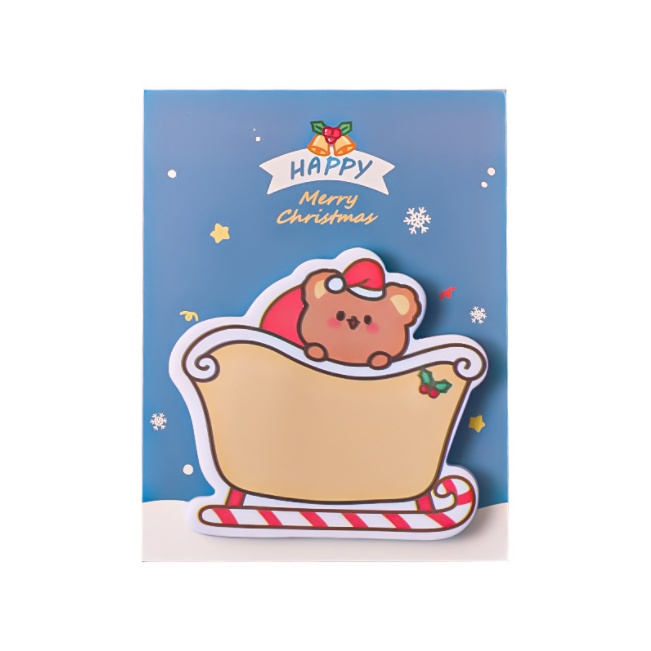 

J2 - Sticky notes santa clause memo merry christmas ja