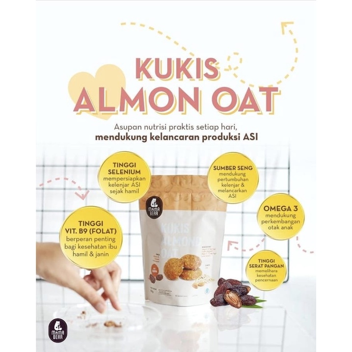 Mama Bear Kukis Almond Oat / Kukis Almond Oat MamaBear/ Kukis Pelancar ASI/ ASI Booster