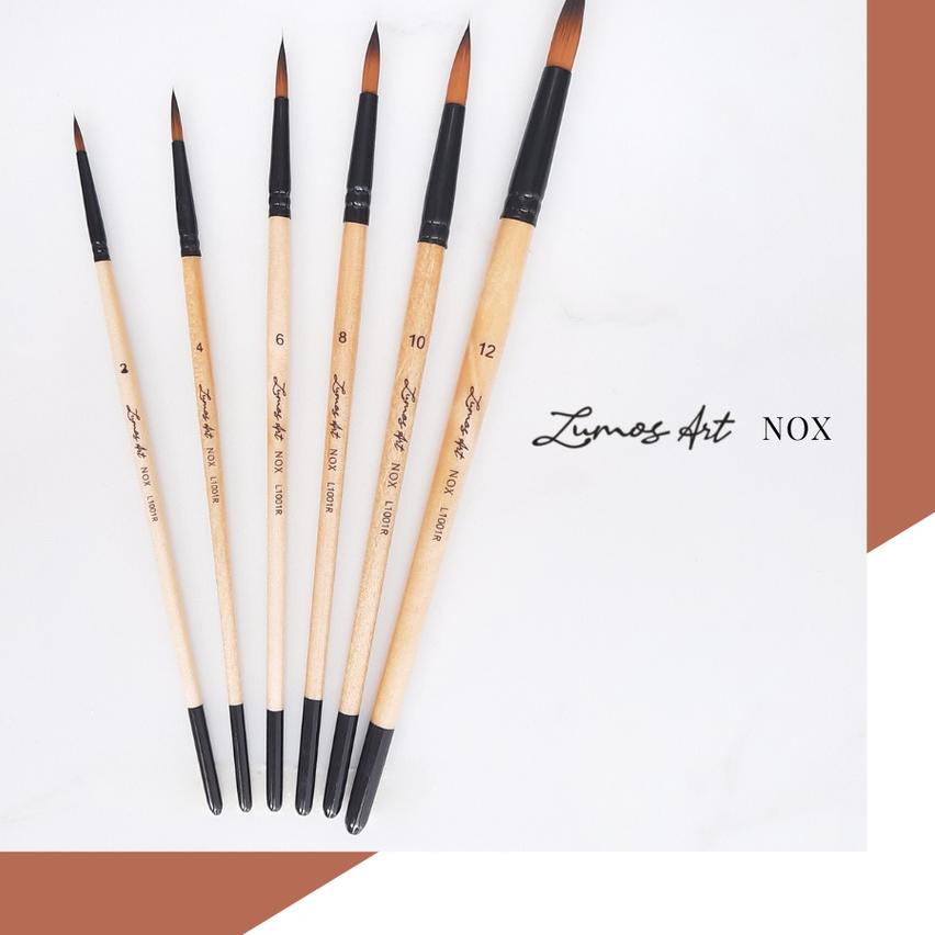 

Terdepan Lumos Art Nox Brush for Beginner / Kuas Lukis untuk Pemula Watercolor Gouache Acrylic Cat Air Akrilik Ujung Lancip Pointy