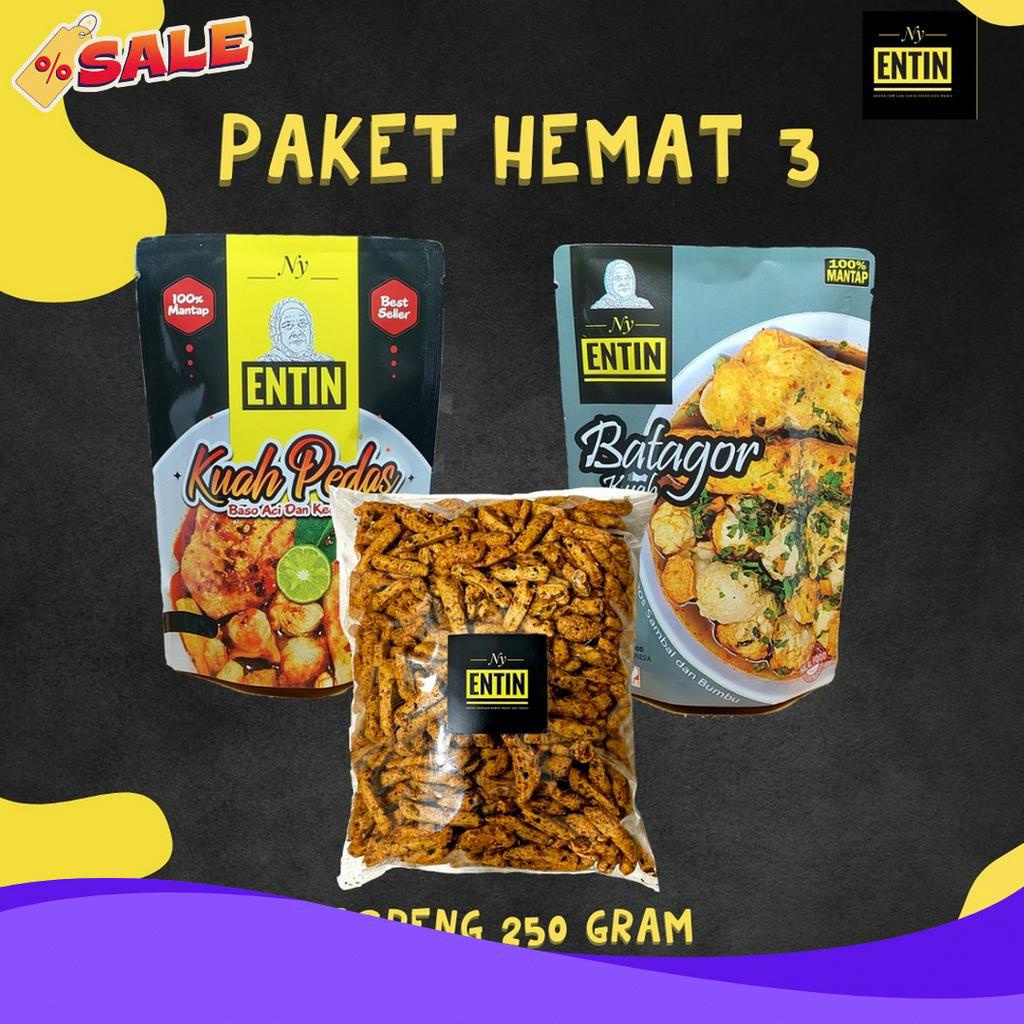 

BOMBASTIS Paket Hemat NY ENTIN 3 isi Baso Aci Batagor Kuah dan Basreng 25gr