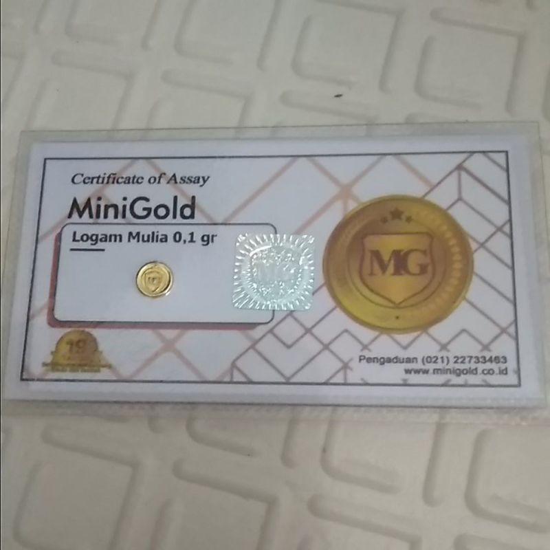 logam mulia minigold 0,1gram emas murni logam mulia 24 karat