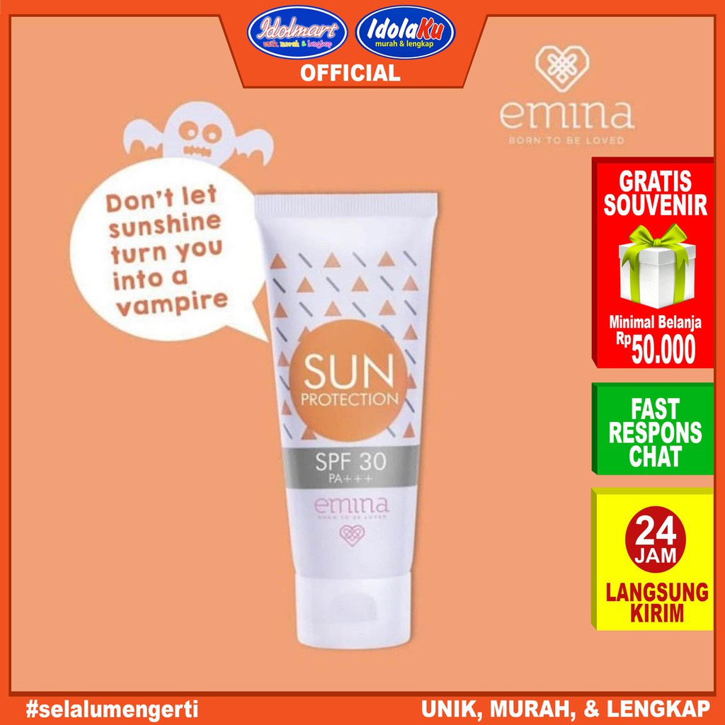 IDOLAKU EMINA Sun Protection SPF 30 Ukuran 60ml / EMINA Sunblock