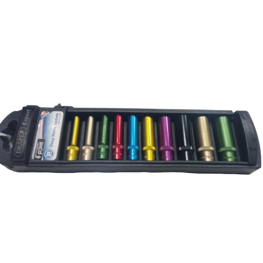DRAPER TOOLS | Kunci Shock 10pcs 1/4" Deep Matric Sockets 6PT