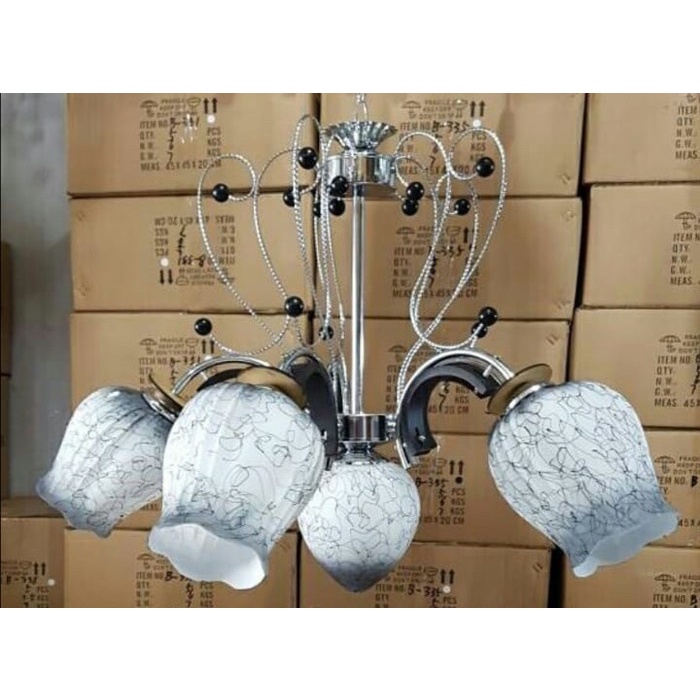 LAMPU GANTUNG/HIAS/DEKOR/MINIMALIS/PROMO/BUNGA 6 LAMPU