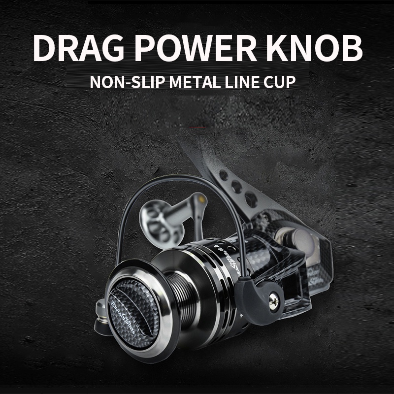 Set Reel Pancing Kecepatan Tinggi 13 + 1 Bahan Full Metal