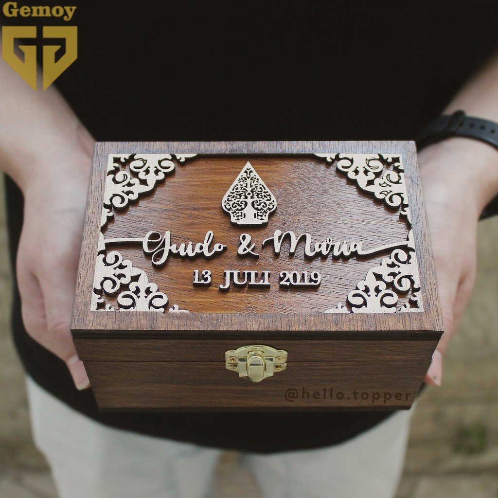 Ring Box Rustic | Kotak Mahar | Kotak Seserahan | Mahar Seserahan | Ringbox | Ring Box Wedding