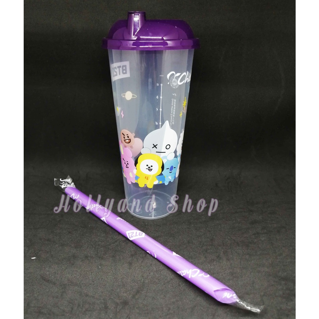 Botol Tumbler Cup BTS BT21 Chatime OFFICIAL
