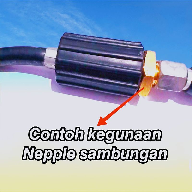 Nepel drat sambungan selang steam - Nepple konektor sambungan selang semprot air jet cleaner cucian