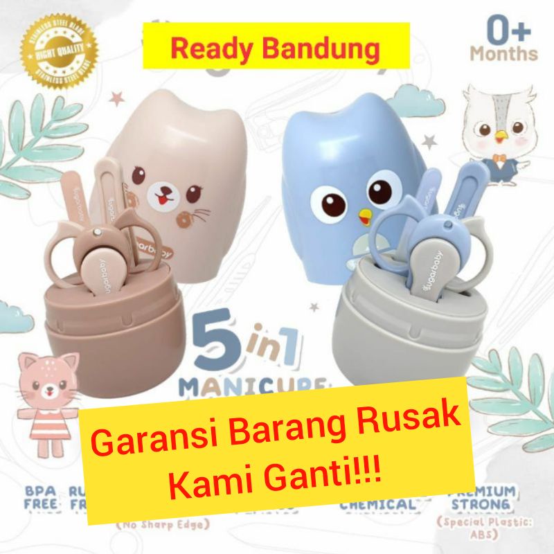 Sugar baby Manicre Set 4in1 5in1 2in1 Baby Nail &amp; Hair Kits Perlengkapan Perawatan Kuku dan Rambut Bayi  Babycare set Gunting kuku bayi Nail clippers baby Set Manicure Set Bayi Kualitas SUGARBABY GUNTING KUKU BAYI SISIR BAYI SISIR GUNTING BAYI