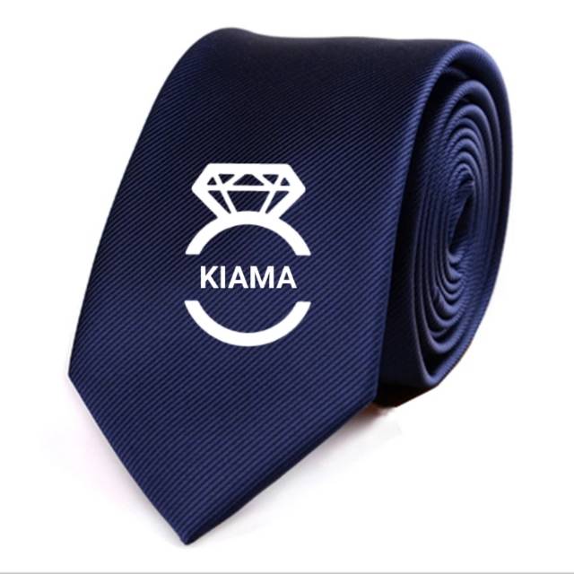 Dasi HItam Salur Halus Slim 2inch