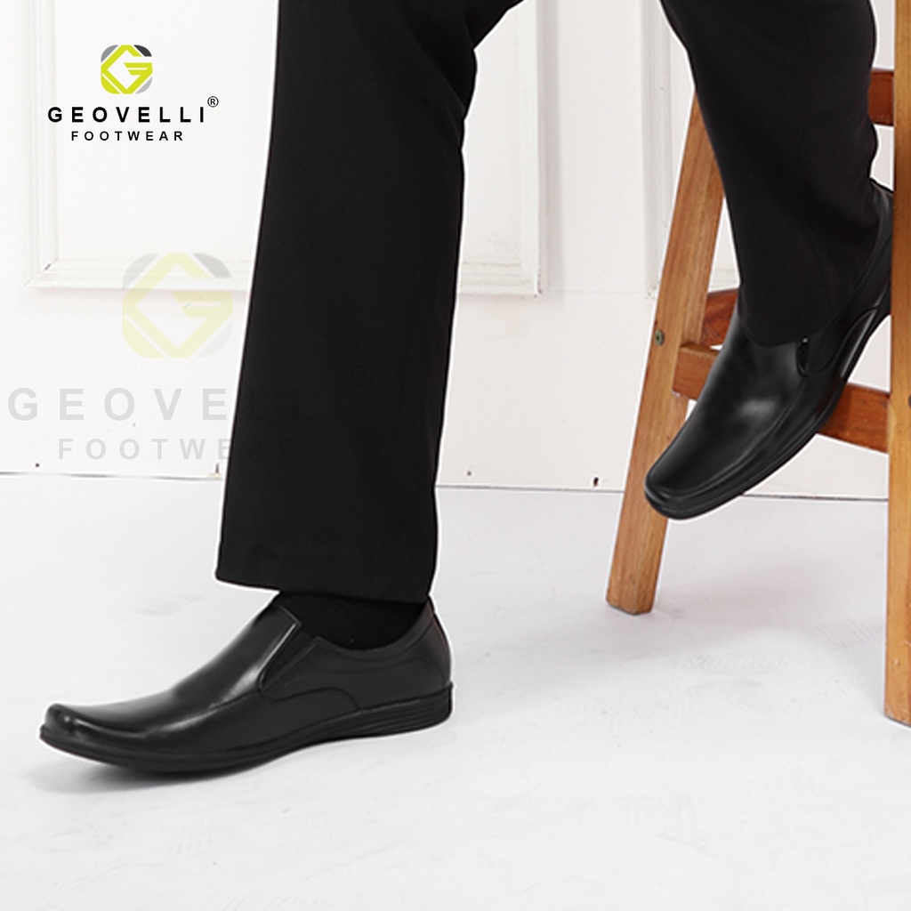 TERMURAH! Sepatu Pria Premium Hitam | Sepatu Pantofel Santai Casual Kerja Kuliah Pria Kerja Kantoran