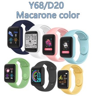 Smartwatch D20s / D20 Macaron Candy Y68 / Y68M Jam Tangan Smart Watch - Putih