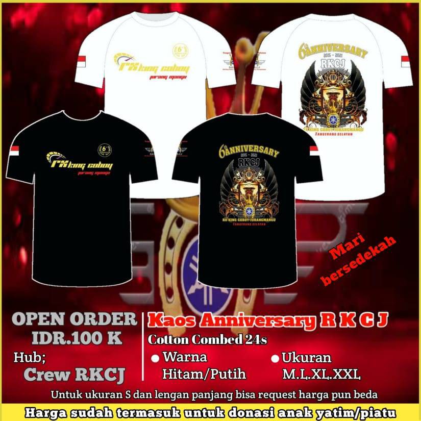 KAOS RX KING - ANNIVERSARY RKCJ TANGERANG SELATAN