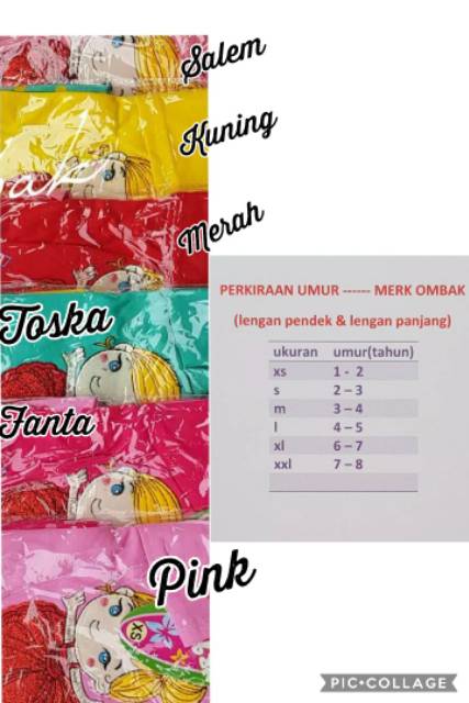 Kaos anak perempuan lengan panjang 3-8 tahun bordir ballerina show