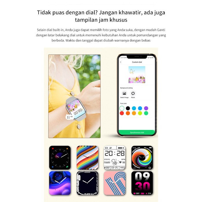 SmartWatch X7+ PLUS MAX Jam Tangan Fitness Bluetooth Wristband Pria Wanita Jam Olahraga Original