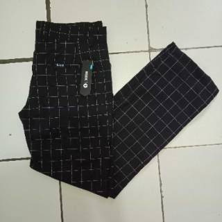  CELANA  TARTAN  BLACK Shopee Indonesia