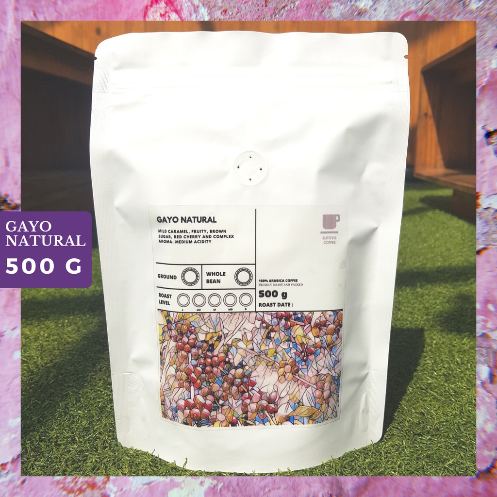 

SUTOYO COFFEE – Kopi Arabika Aceh Gayo Natural Process 500 Gram | Single Origin | Sutoyo Coffee | Roast Beans