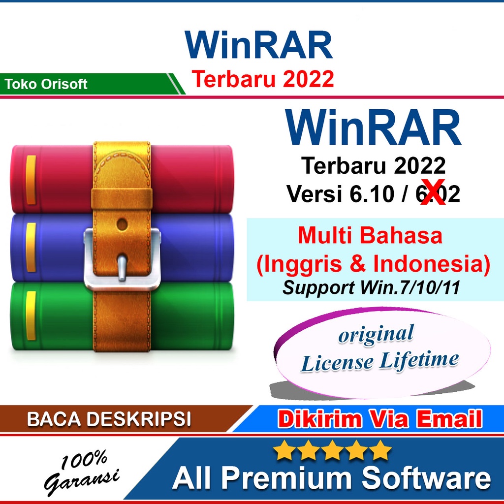 Winrar Original 6.21 Terbaru 2023 License Atas Nama Anda Lifetime Full Version For Win XP 7 10 Dan 11