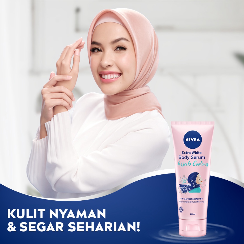 NIVEA Extra White Body Serum Hijab Cooling 180 ml