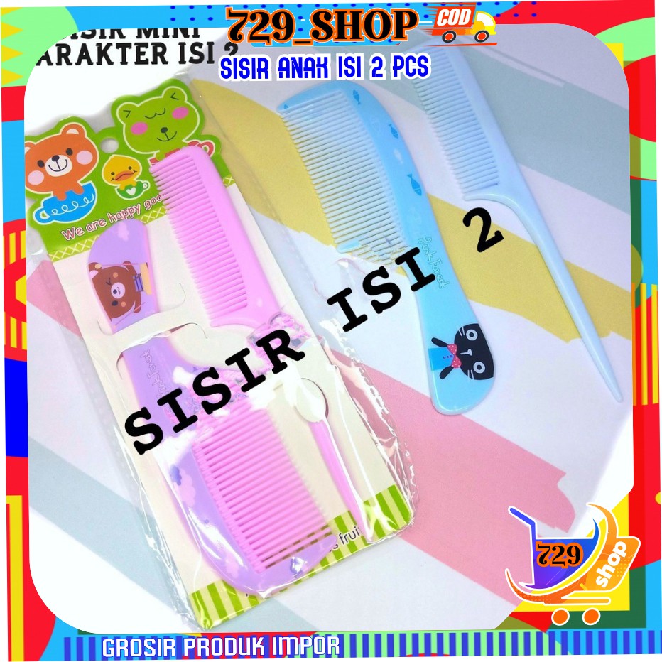 Isi 2 Pcs Sisir Karakter Korean Style Import