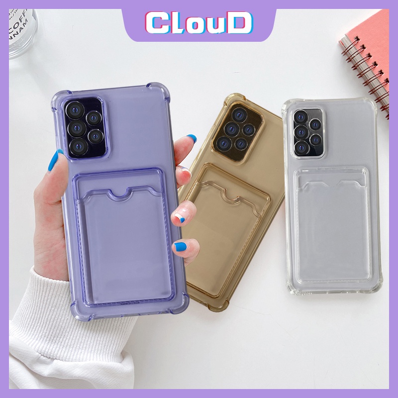 Casing RealMe C35 C21Y C12 C25 5c3 10 9i 5i 6i C25s C25Y C11 2020 C11 C30 C31 C20 C20A Narzo 20 30A 50A 50i Prime Dompet Mewah Slot Kartu Kredit Casing Bening Anti Jatuh