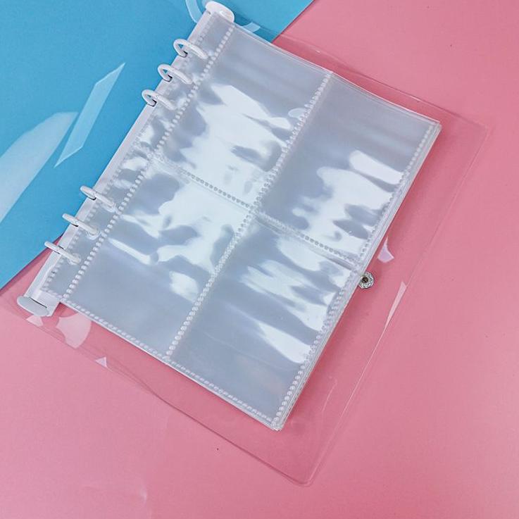 

Trend - 10 Lembar - ONE SIDE Sleeve 4P/2P/1P Photocard Binder 6 Ring A5 Clear Bening