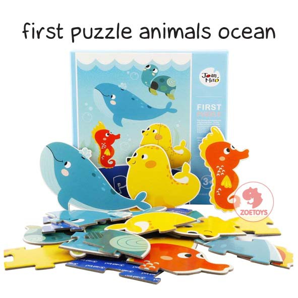 Zoetoys Joan Miro First Puzzle Animals ocean Wild Life | Mainan Edukasi Anak | Cari kado natal