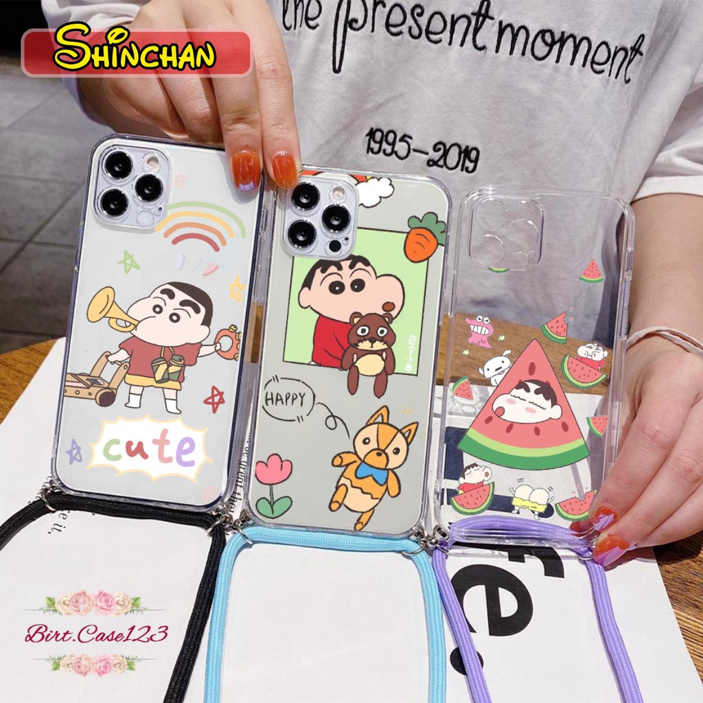 Softcase Slingcase Lanyard Bening SHINCHAN Samsung A31 A32 A50 A50s A30s A51 M40s A02s BC4491