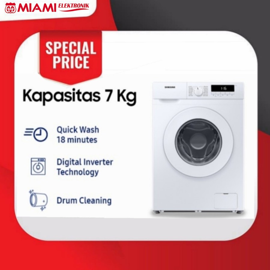 Samsung Front Loading 7KG WW70T3020WW / Mesin Cuci Samsung WW70T3020