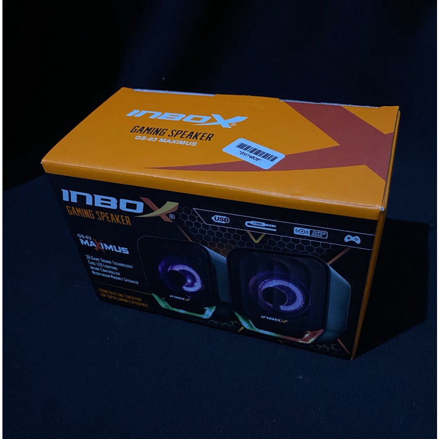 Speaker PC Super BASS INBOX GS-03 MAXIMUS GS03 Gaming SPEAKER USB RGB original