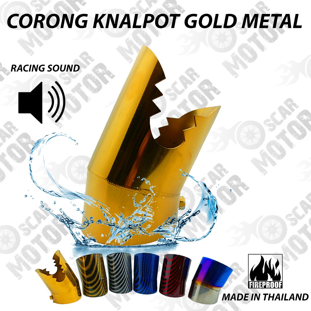 CORONG KNALPOT TWOTONE BAKAR THAI TWO TONE KENALPOT 2TONE UNIVERSAL MATIC MIO motor motor