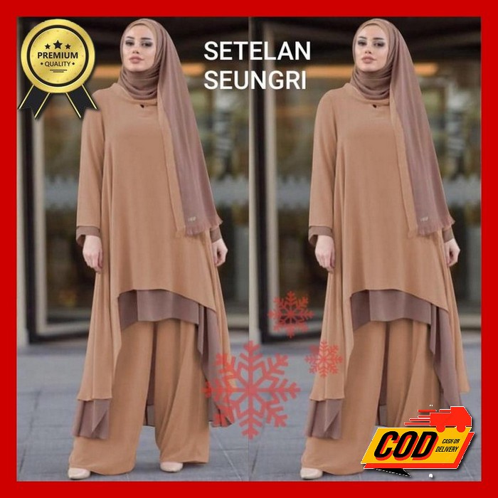 Setcel One Set Milly Standar / One Set Crinkle Krinkel Crinkel Wanita Busui /Setelan /Terlaris/Setce