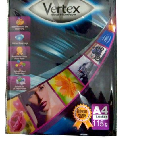 

➣ VERTEX GLOSSY PHOTO PAPER 115 GRAM A4 KERTAS FOTO 100 SHEETS ✾