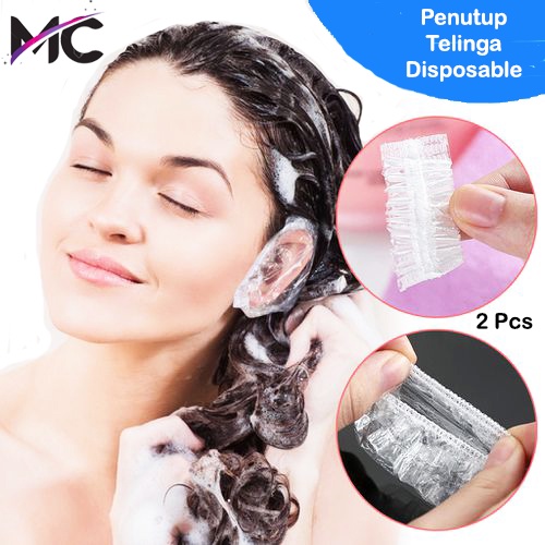 Shower Cap Plastik Penutup Kuping Telinga Anti Air Disposable Plastic Showercap Hotel Spa Salon Bleaching Mandi dan lain lain Murah Praktis Sekali Pakai