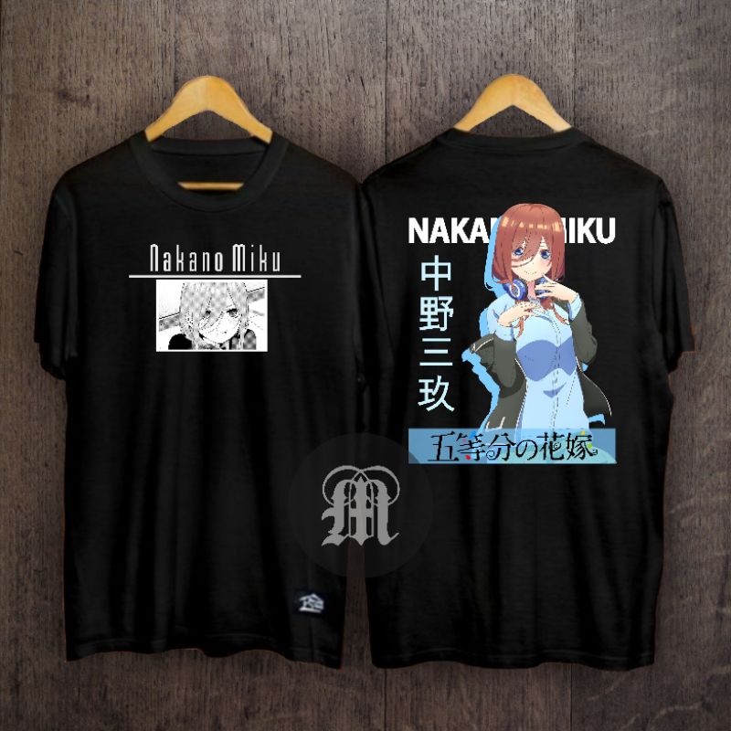 Kaos Anime || Kaos NAKANO MIKU || Gotoubun no Hanayome || The Quintessential Quintuplets