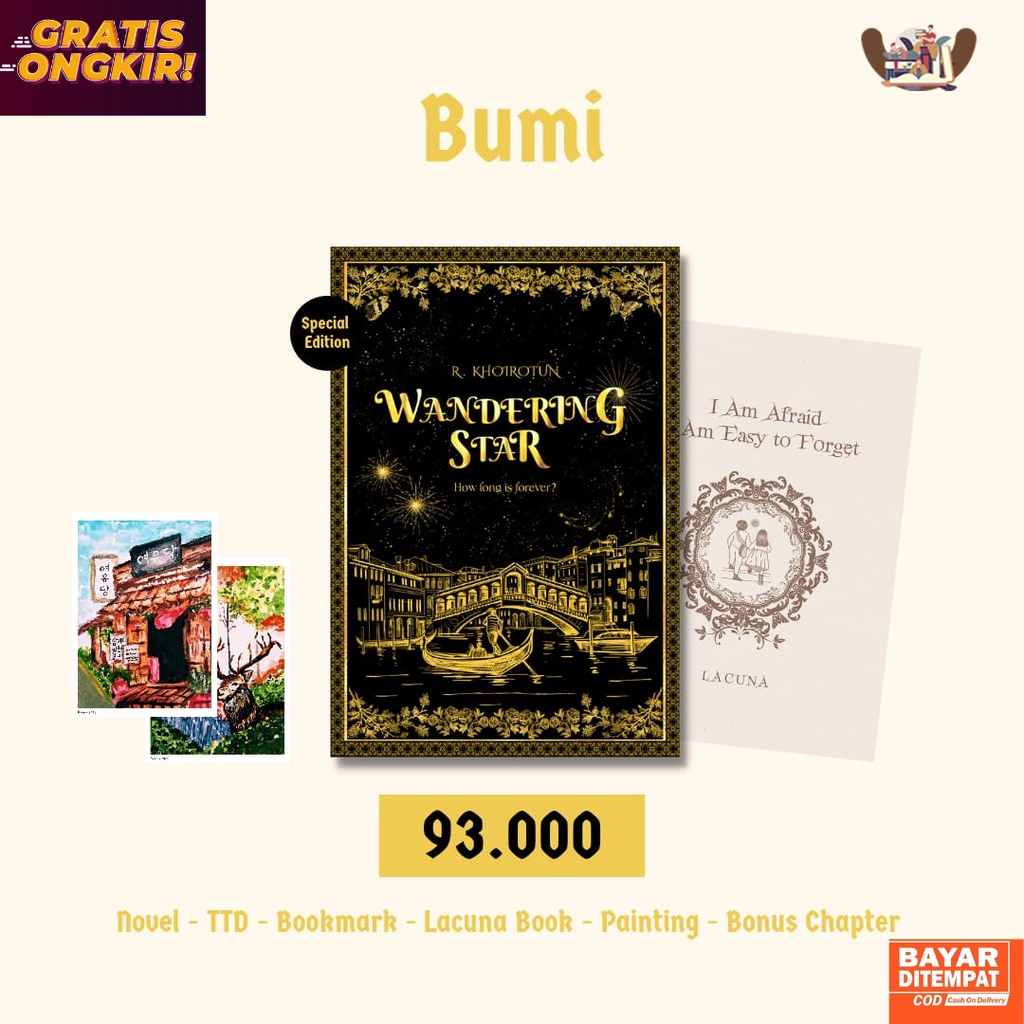 Ready  Novel Wandering Star Penulis: R. Khoirotun-PAKET BUMI