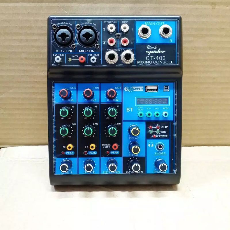 Mixer Black Spider CT-402 mixer 4 channel black Spider mixer mini console original