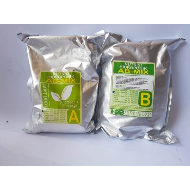 Pupuk nutrusi AB mix daun Hidroponik Surabaya