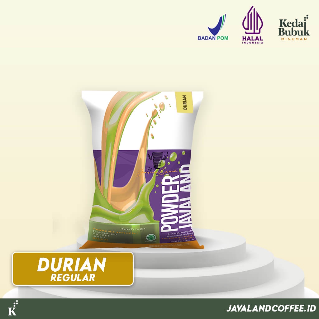 Javaland Bubuk Minuman Rasa Durian 1Kg - Regular Plain | Bubble Powder Drink Boba