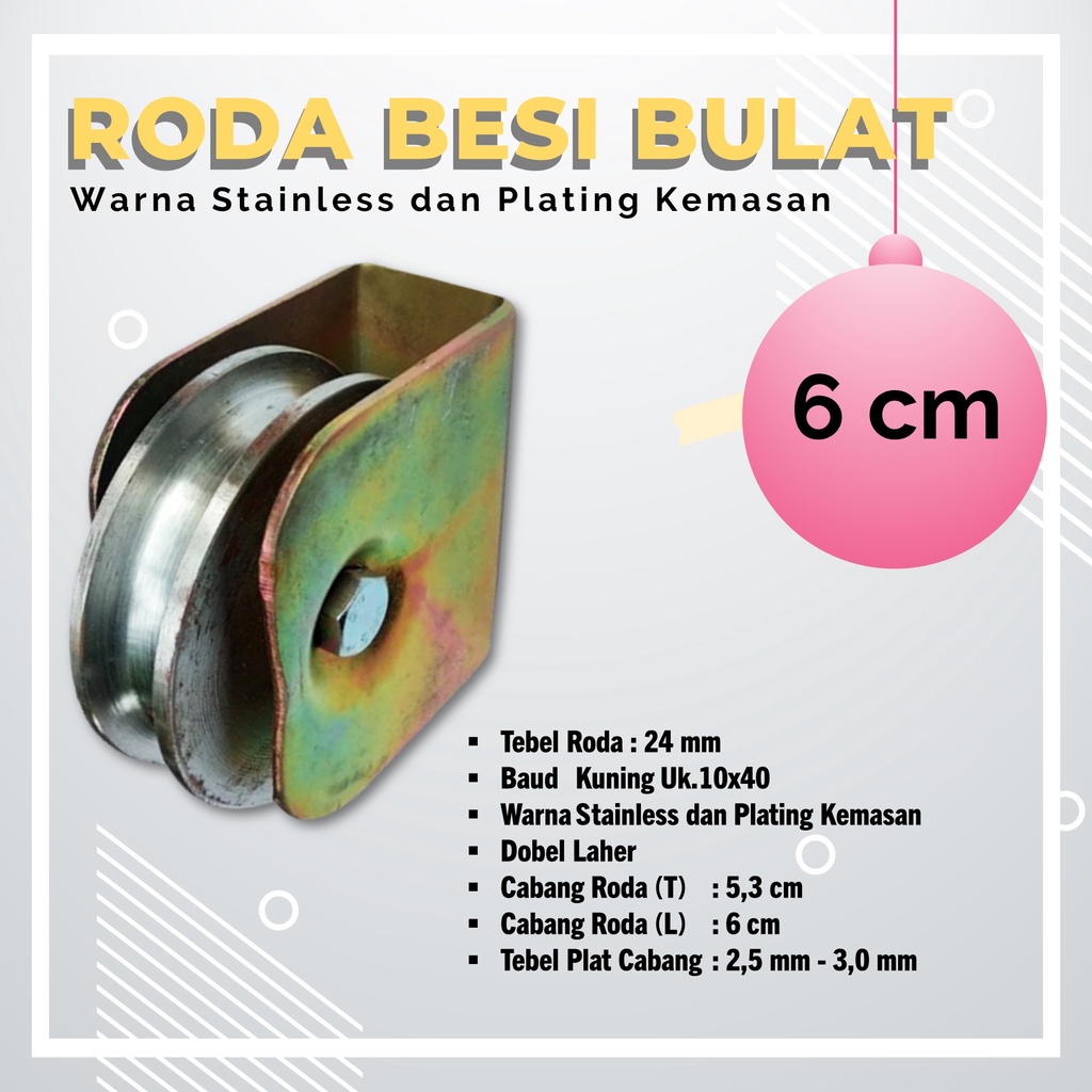 Jual Roda Pagar Besi As 6 Cm Roda Pintu Gerbang Shopee Indonesia 1433