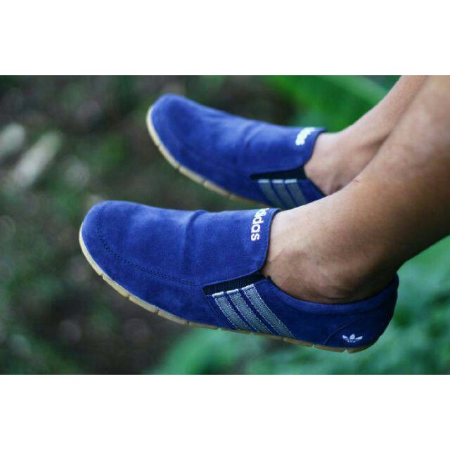SEPATU ADIDAS KENZO CASUAL PRIA SLIP ON SUEDE BLACK BROWN MURAH BAGUS TERMURAH