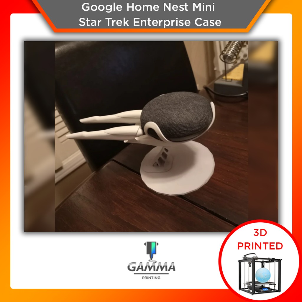 Google Home Nest Mini Star Trek USS Enterprise Case / Stand / Casing