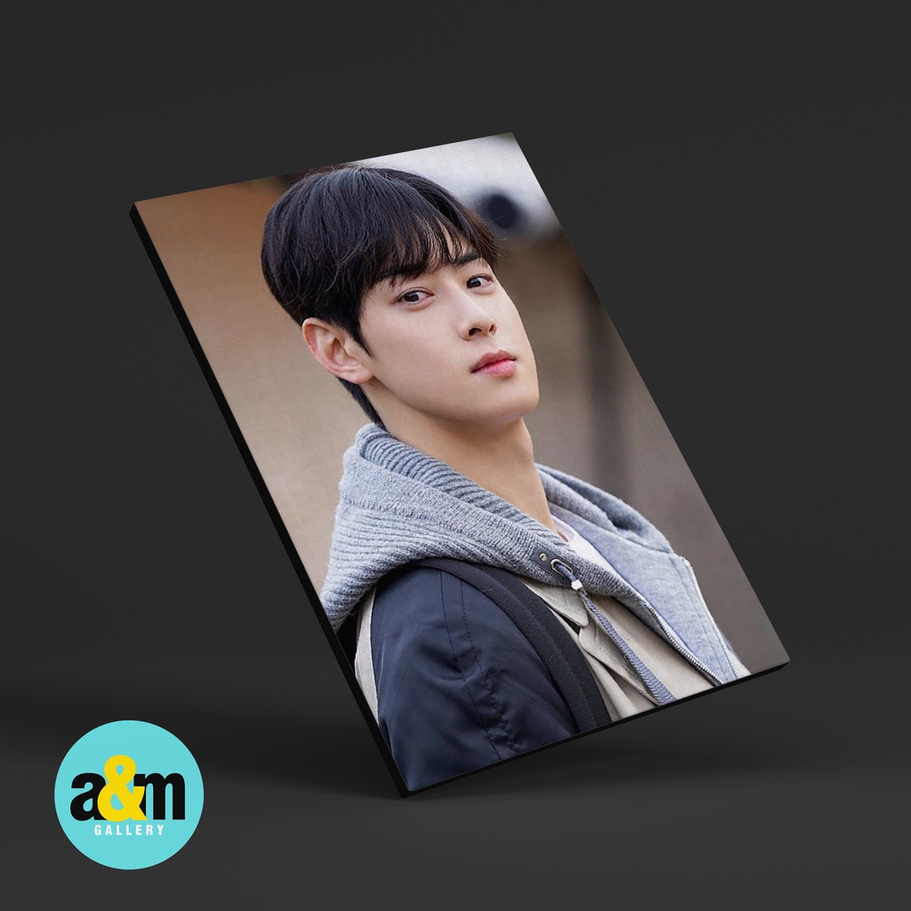 Poster Kayu CHA EUN WOO ASTRO Hiasan Dinding Kamar K-POP I Pajangan Dinding Kamar K-POP Wall Decor Kamar - A&amp;M