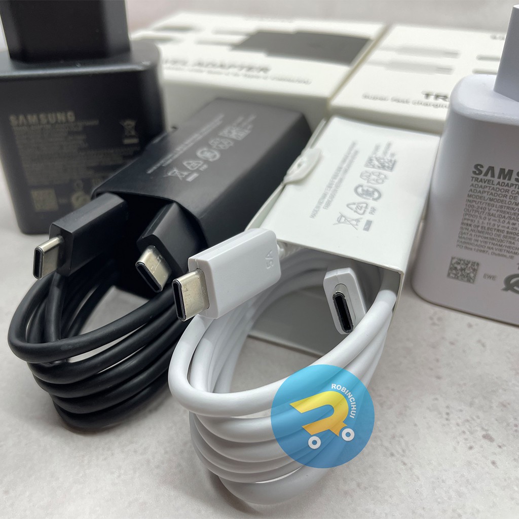 Charger Samsung Type C Fast Charging 45 Watt Kabel C to C Original Samsung Note10, A70, A80, S21 Ulta