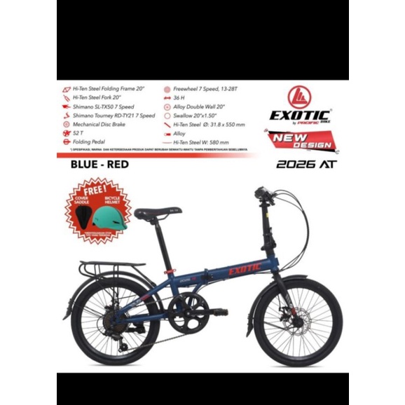Sepeda Lipat Exotic 2026 AT 20 Inch